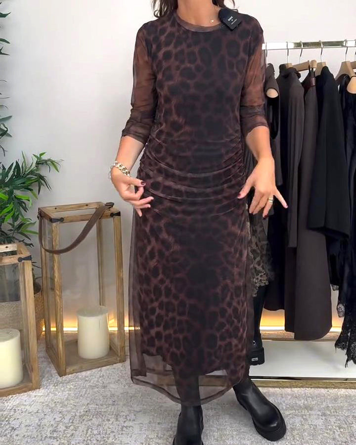 Stilla | Kjole med leopardmønster