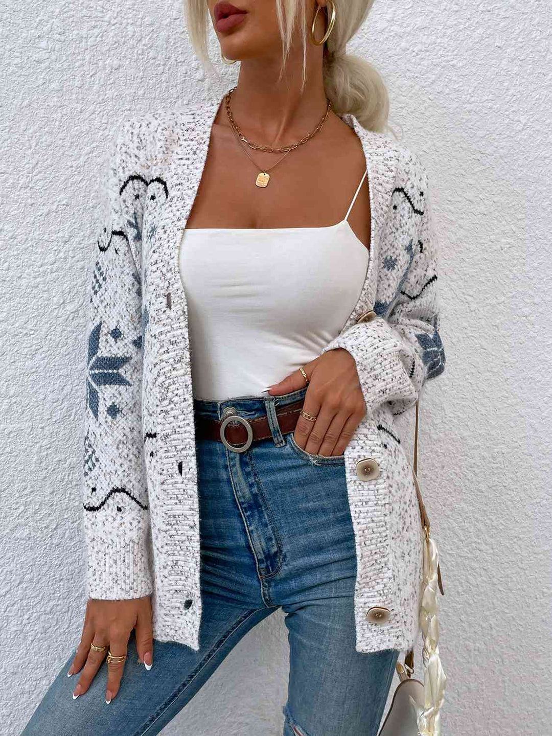 Stilla | Knappende Cardigan Med Lommer