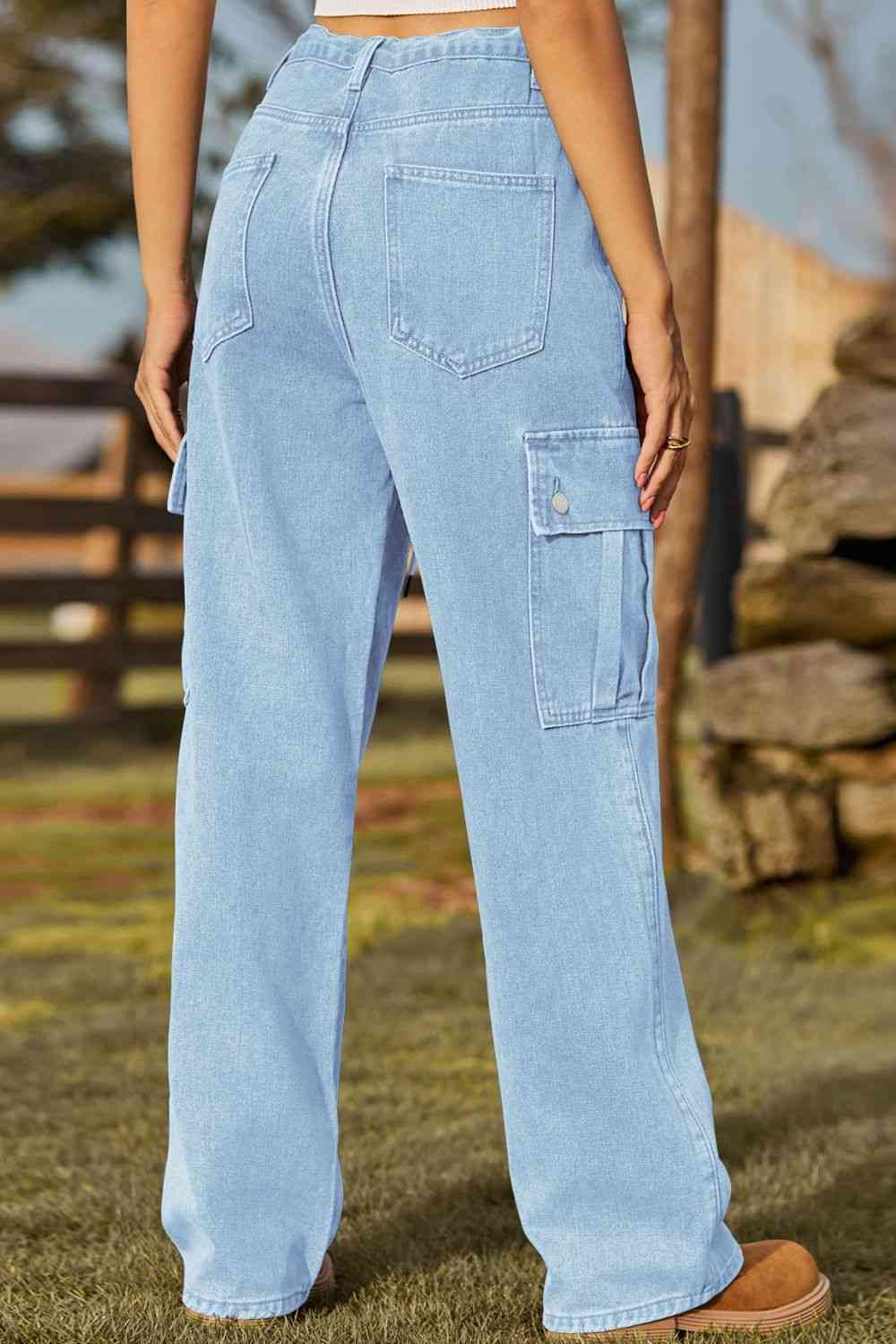 Stilla | Fit Snørejeans Med Lomme