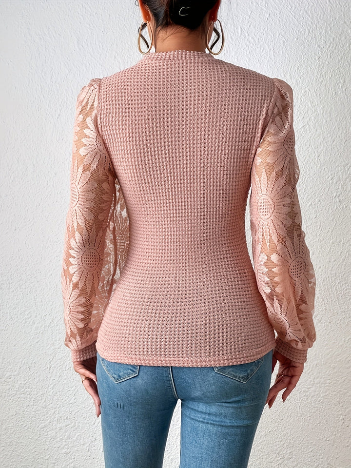 Stilla | T-shirt Med Rund Hals Og Blomsterprint