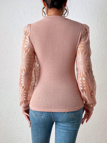 Stilla | T-shirt Med Rund Hals Og Blomsterprint