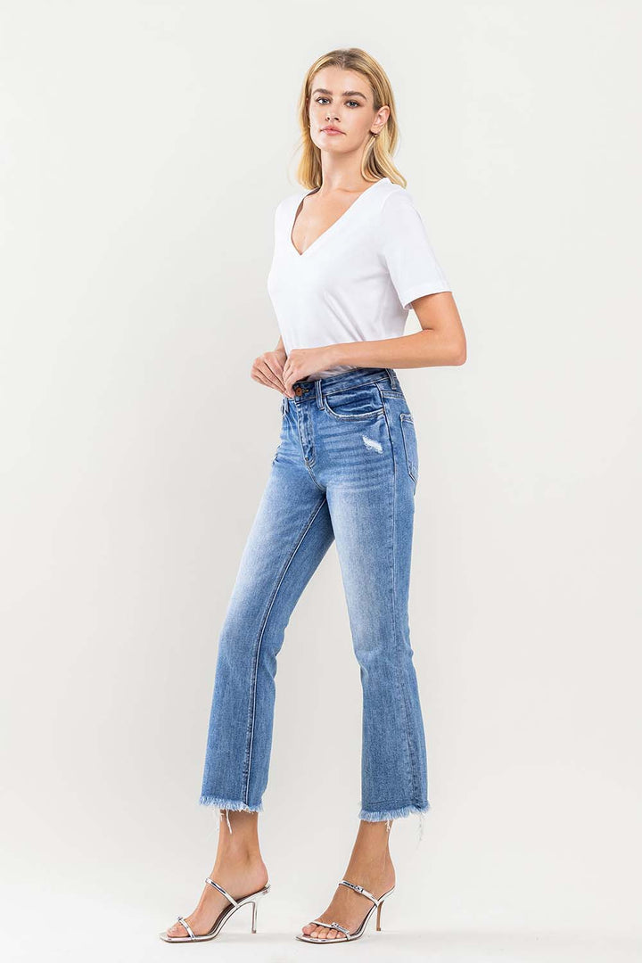 Stilla | by Flying Monkey Full Size Høj Talje Cropped Flare Jeans