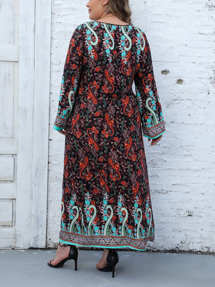 Stilla | Størrelse Floral Pompom Rund Hals Kjole