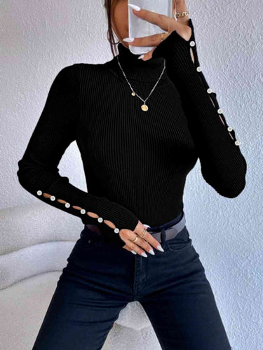 Stilla | Turtleneck Rib-strik Top