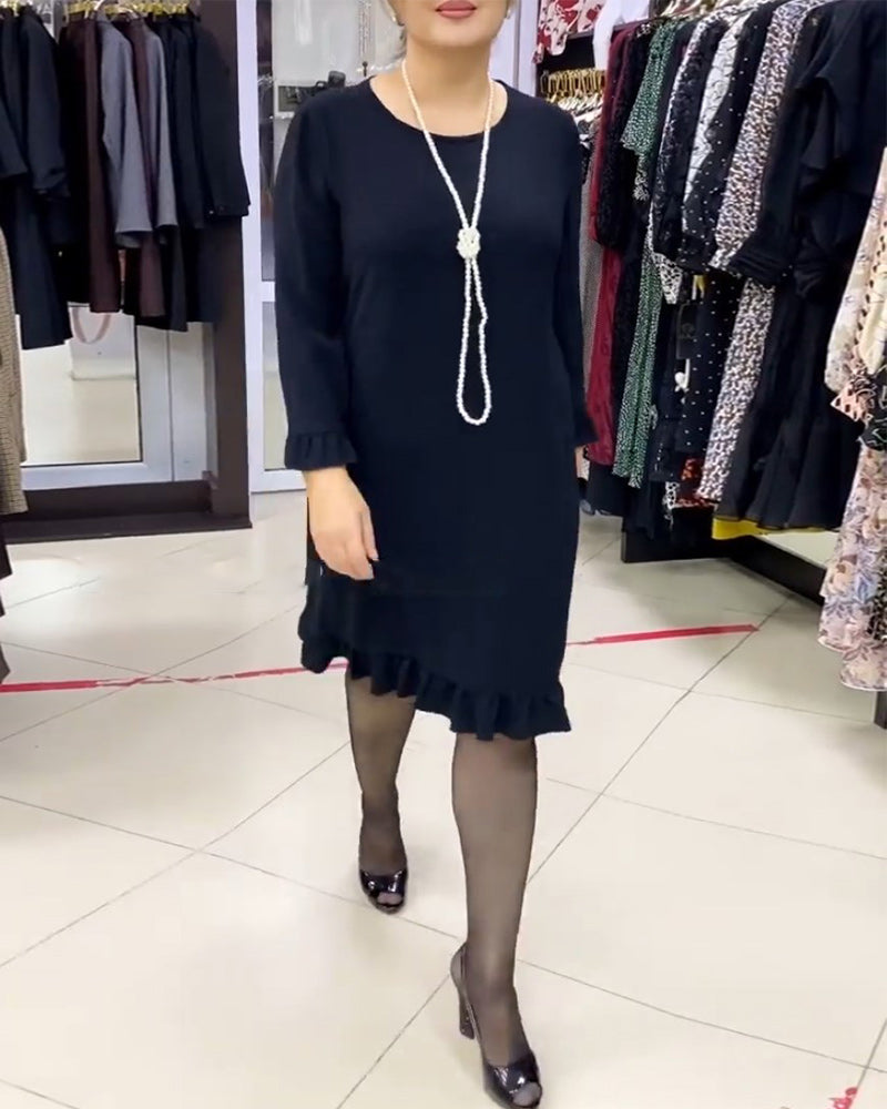 Stilla | Patchwork kjole med rynker