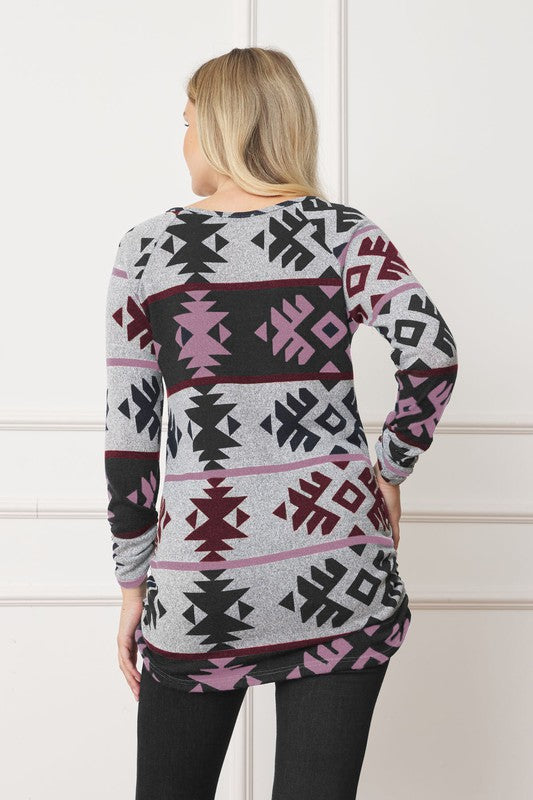 Stilla | Rynket Side Accent Top
