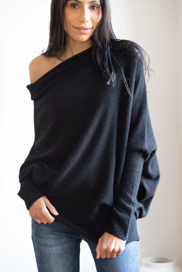 Stilla | Asymmetrisk Draperet Pullover