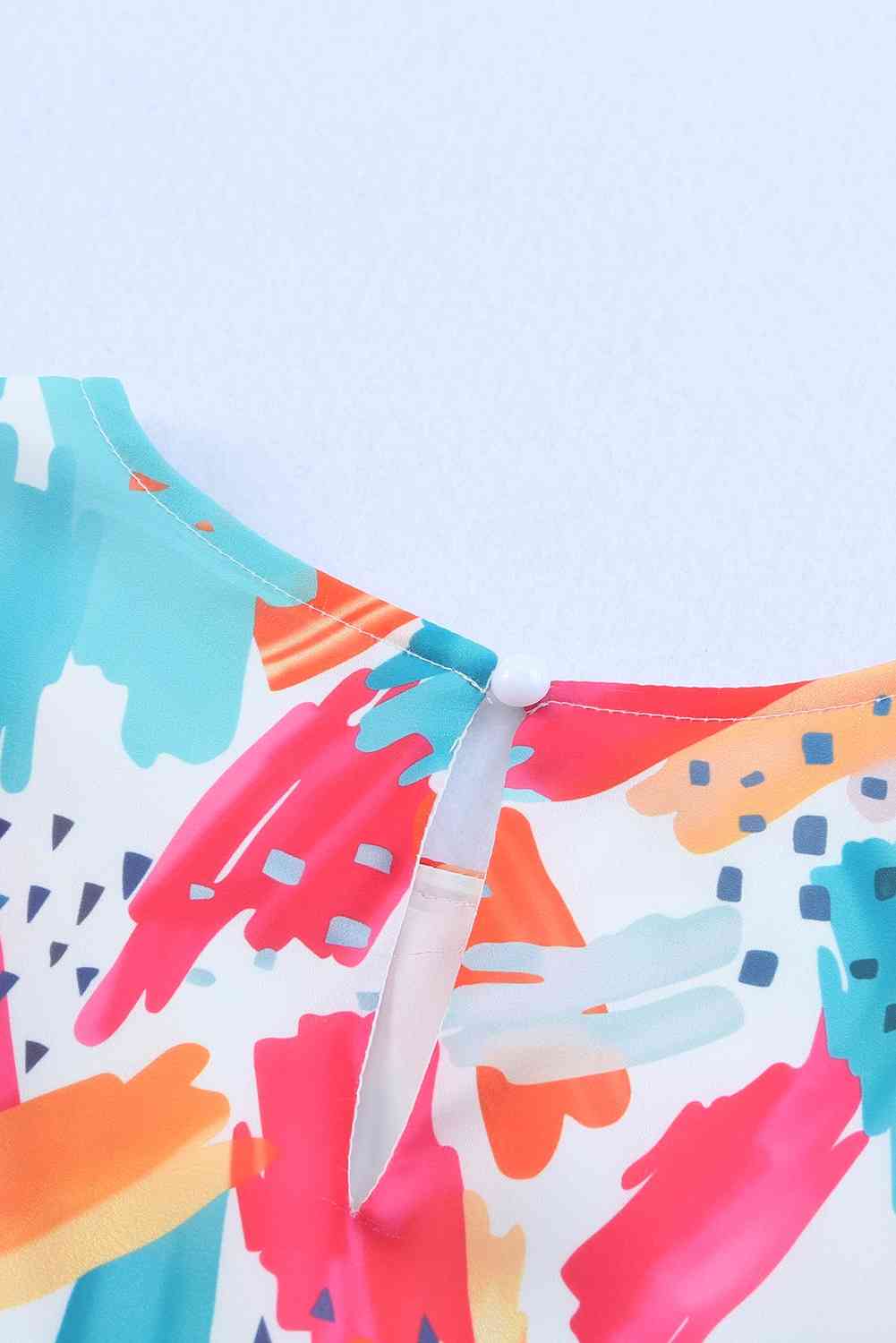 Stilla | Rund Hals Ruffle Peplum Top