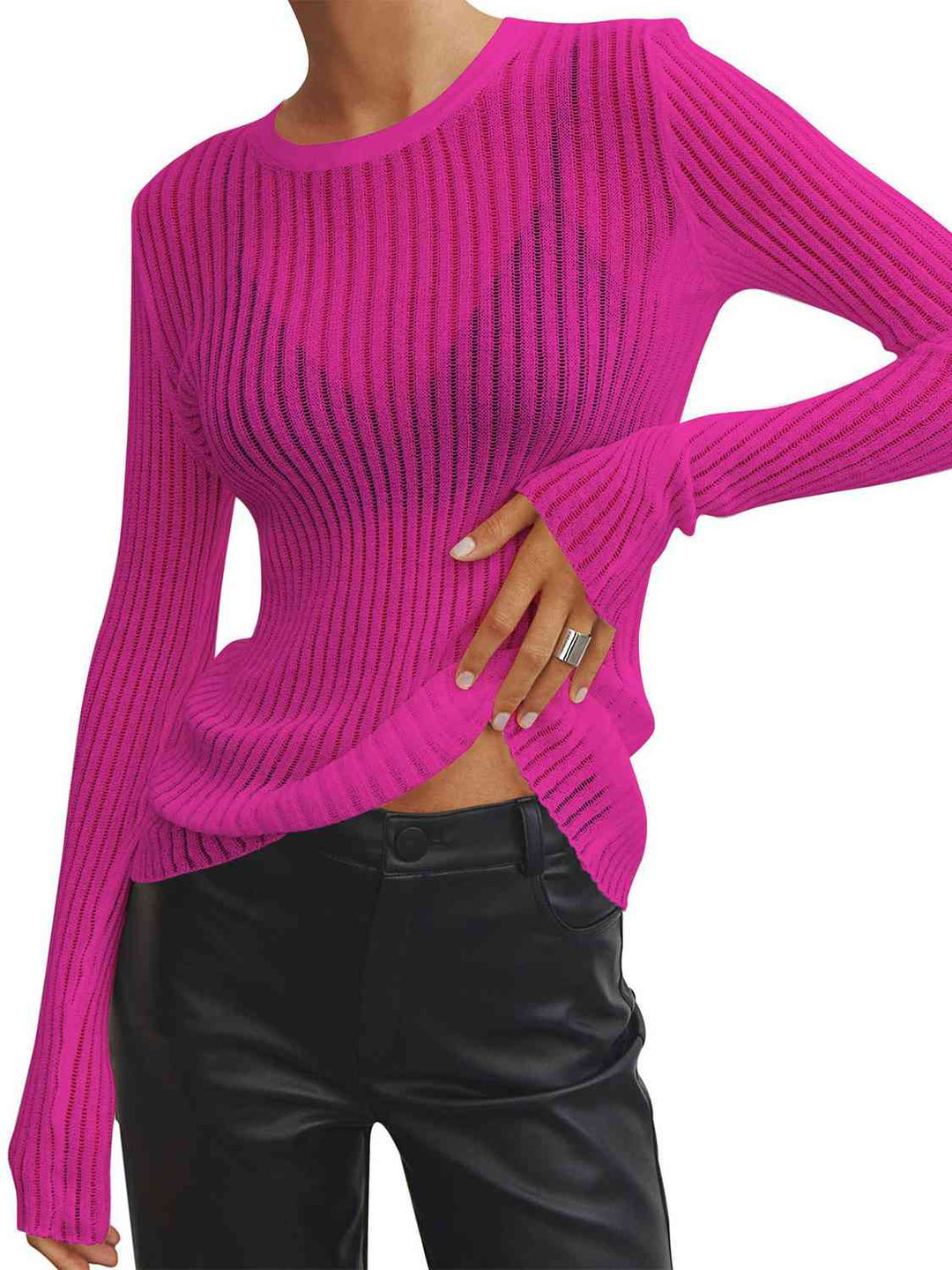 Stilla | Neck Ribbet Strik Tee