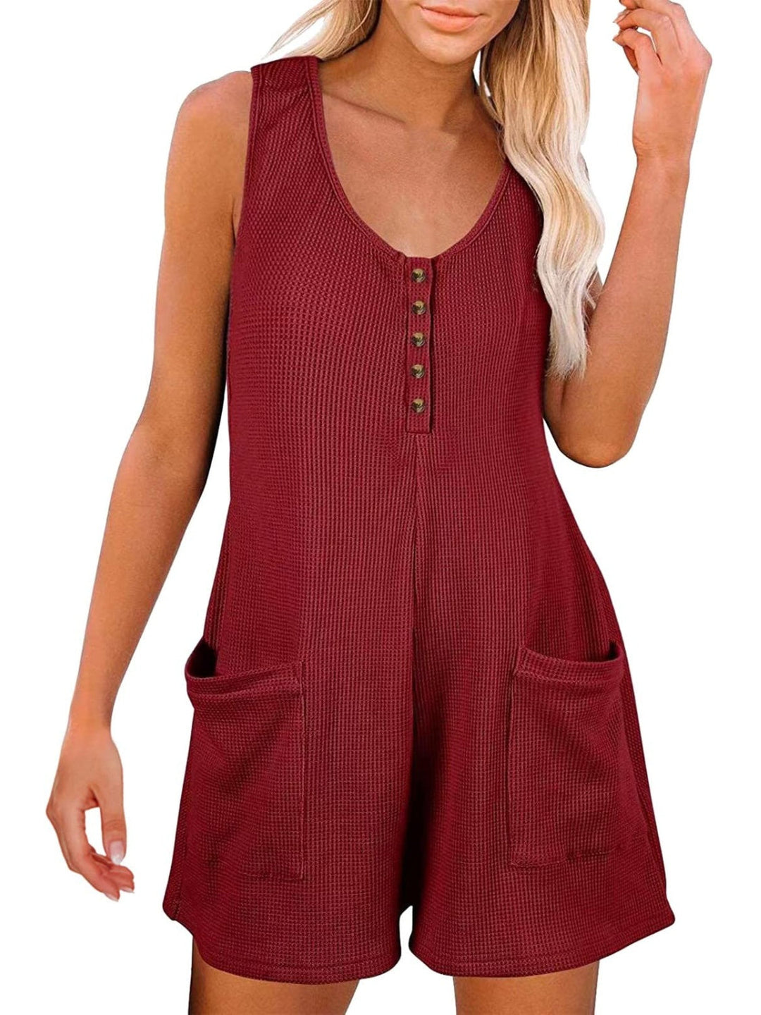 Stilla | Størrelse Lomme Scoop Hals Ærmeløs Jumpsuit