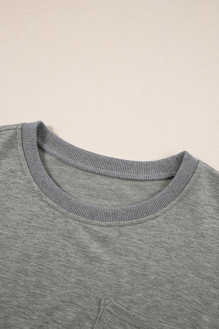 Stilla | V Hals Halv Ærme Slids T-Shirt