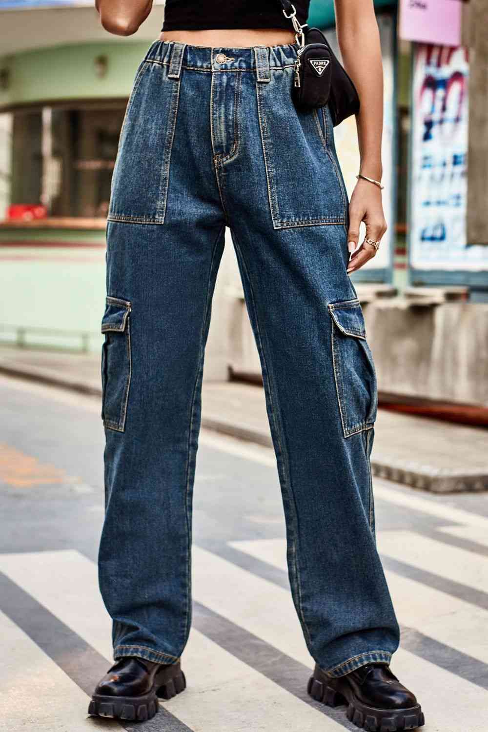 Stilla | Lange Strakke Ben-jeans Med Lommer