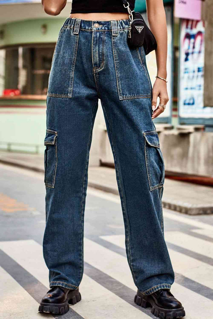 Stilla | Lange Strakke Ben-jeans Med Lommer