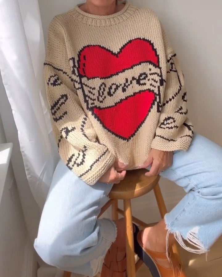 Stilla | Pullover med kærlighedsmønster