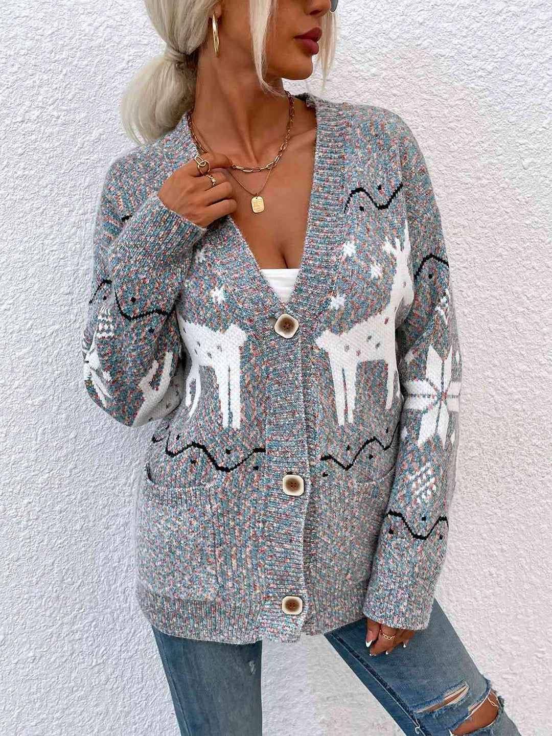 Stilla | Knappende Cardigan Med Lommer