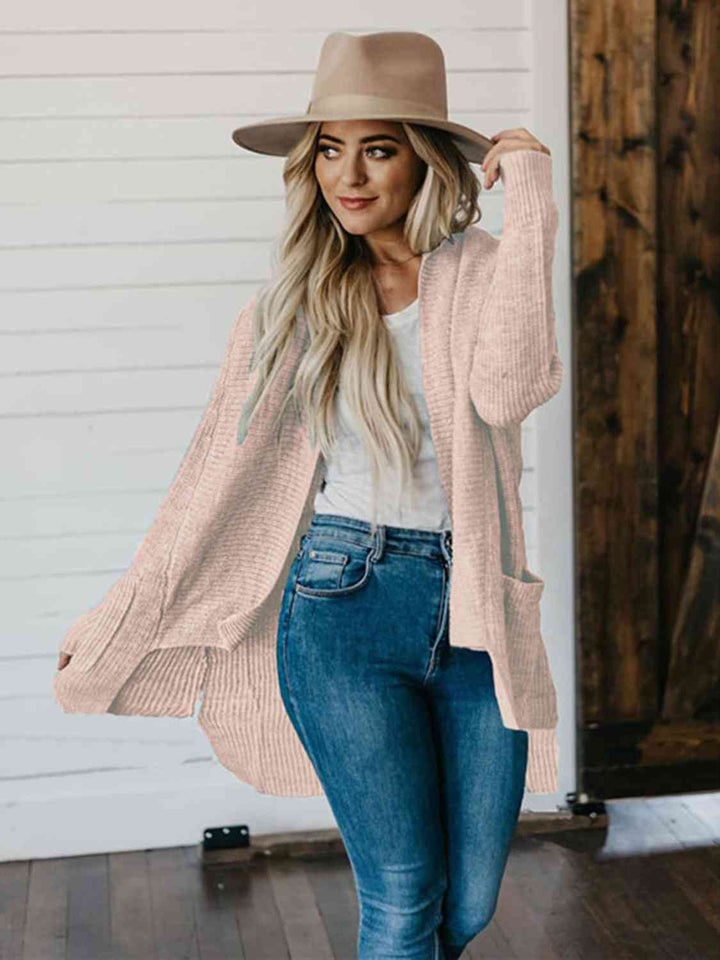 Stilla | Lav Åben Front Cardigan Med Lommer