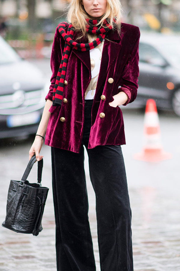 Stilla | Samt Temperament Fest Damer Midikjole Blazer
