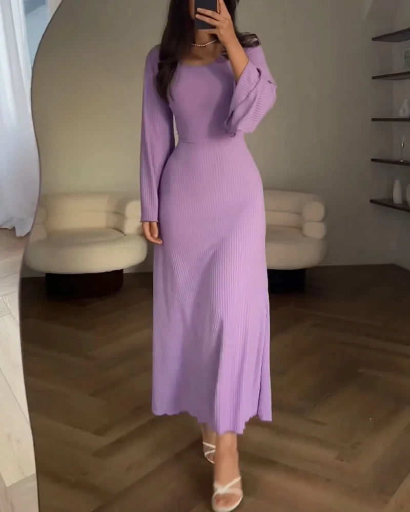 Stilla | Elegante Kjole Med Lange Ærmer Til Efterår