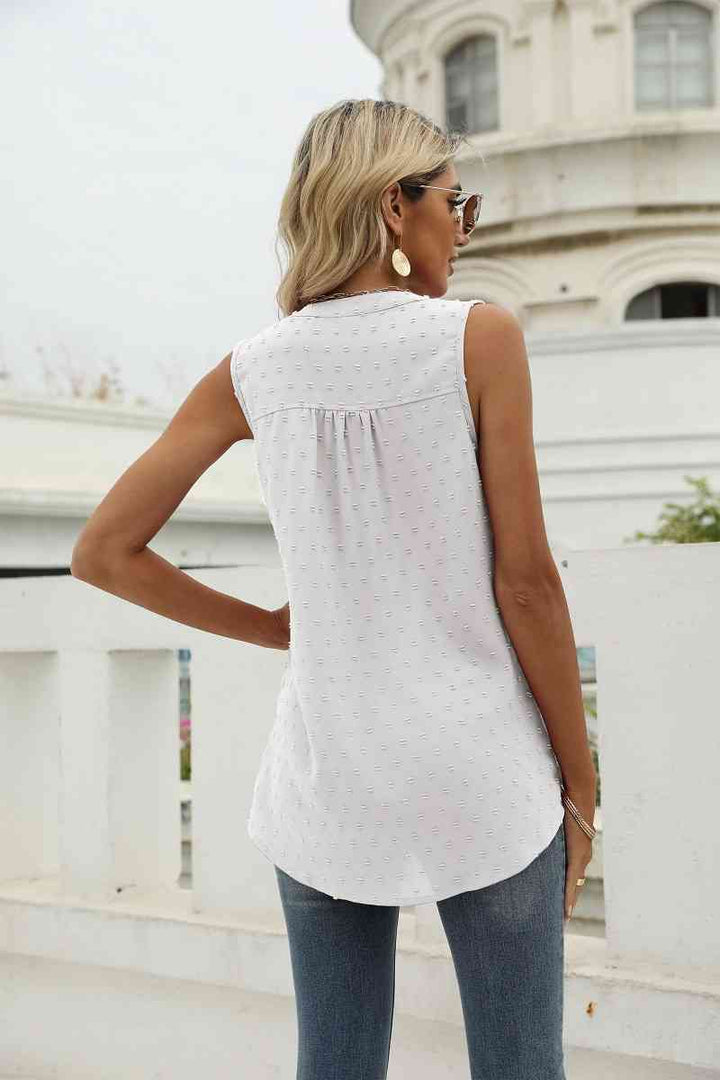 Stilla | Dot Notched Neck Tank