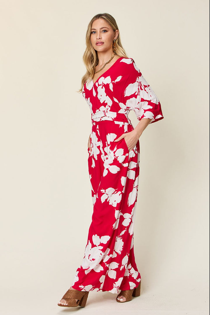 Stilla | Tag Full Size Trykt Bånd Bag Bred Ben Jumpsuit