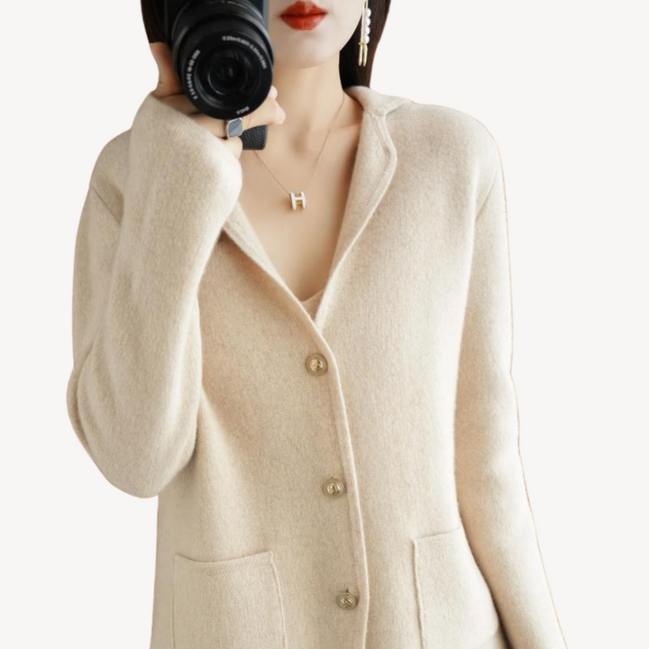 Stilla | Dame uld cardigan med knapper