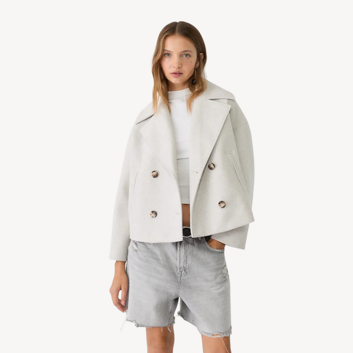 Stilla | Kort uld peacoat til kvinder