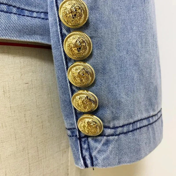 Stilla | Taljeret Denim-Blazer Dame - Casual - Ensfarvet