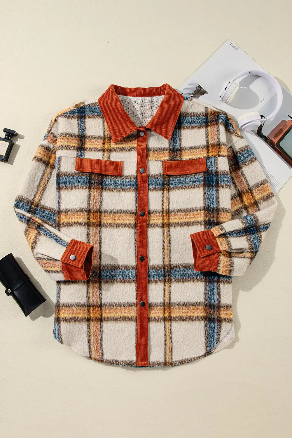 Stilla | Plus Size Plaid Button Down Jakke