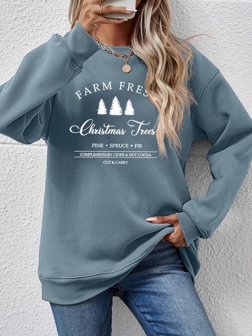 Stilla | Rund Hals Droppet Skulder Sweatshirt