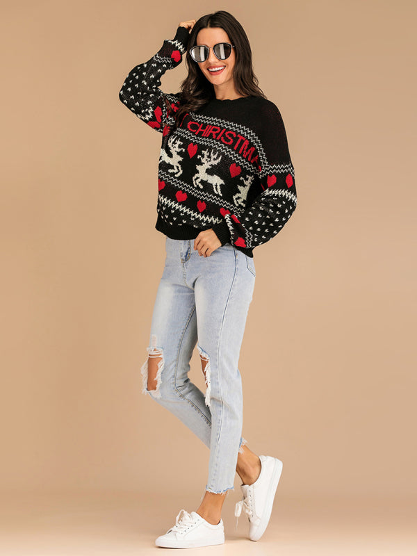 Stilla | Reindeer Jacquard Strik Jul Sweater