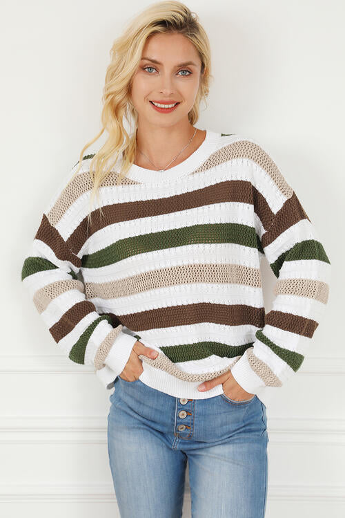 Stilla | Åbenhæftet Dropped Shoulder Sweater