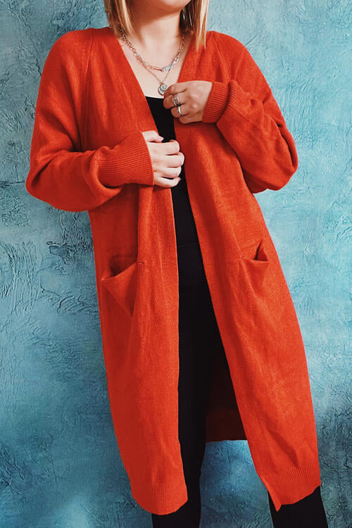 Stilla | Front Longline Cardigan Med Lommer