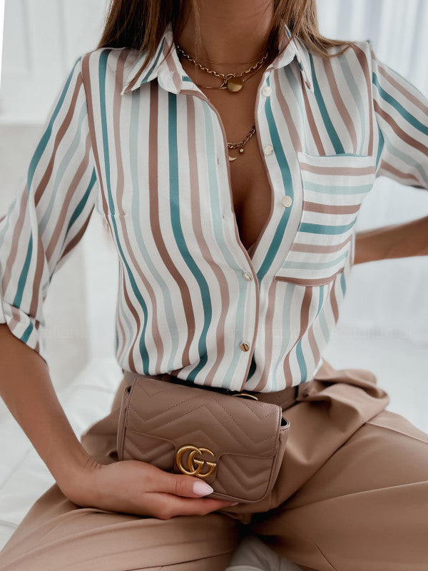 Stilla | Slim Fit Bluse Med Lange Ærmer