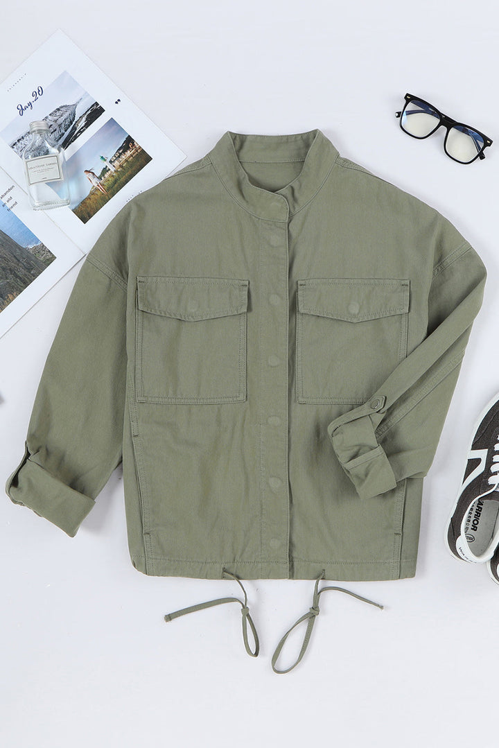 Stilla | Snap Down Dropped Shoulder Denim Jakke