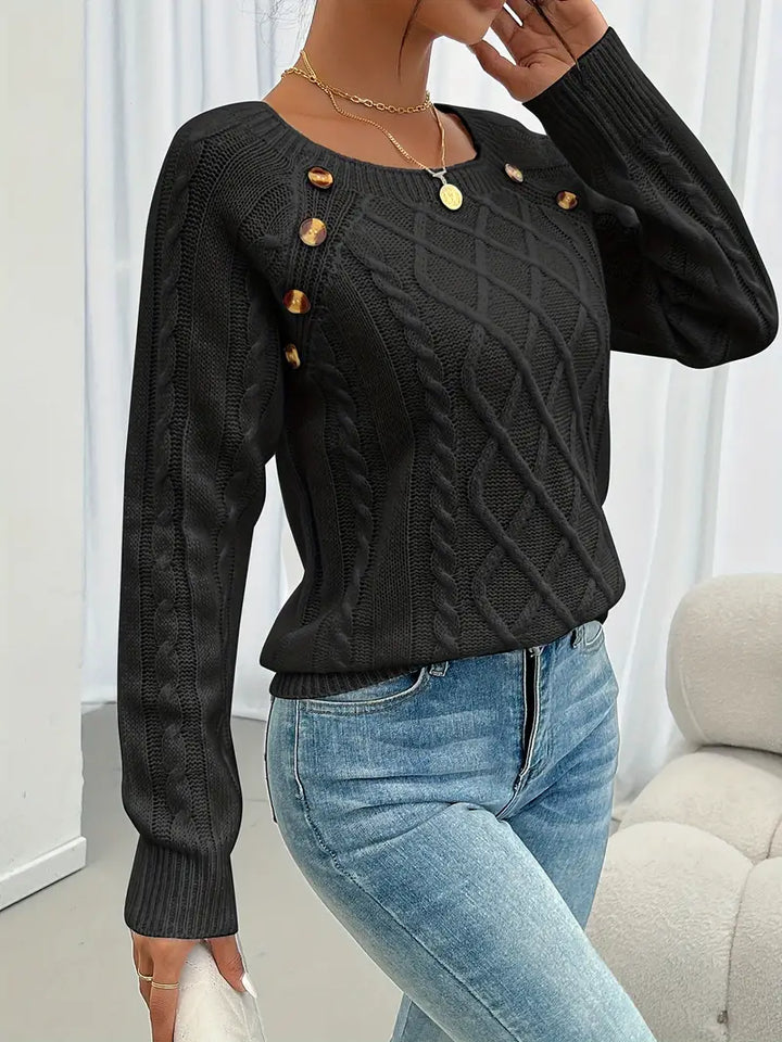 Stilla | Behagelig Casual Pullover Med Knap