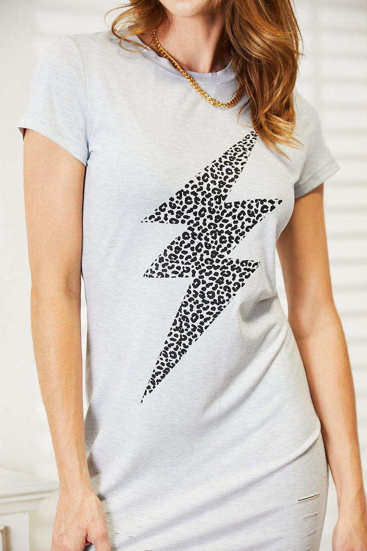 Stilla | Take Leopard Lightning Graphic Tee Kjole