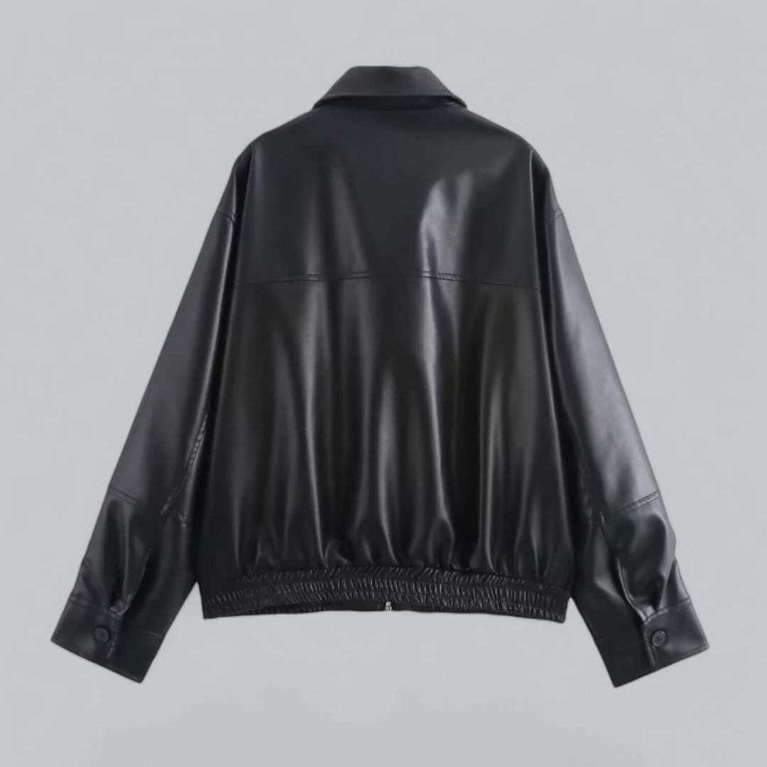 Stilla | Dame Vintage Stil Kunstlæderjakke