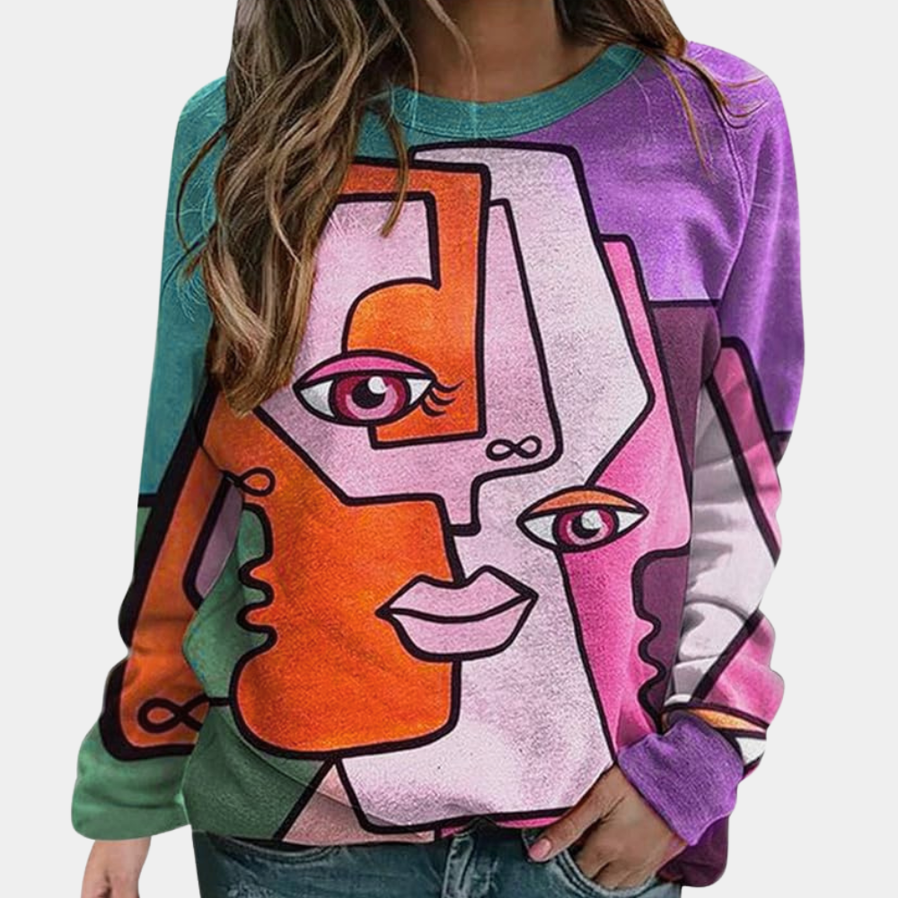 Stilla | Unik Mønster Sweatshirt til Damer