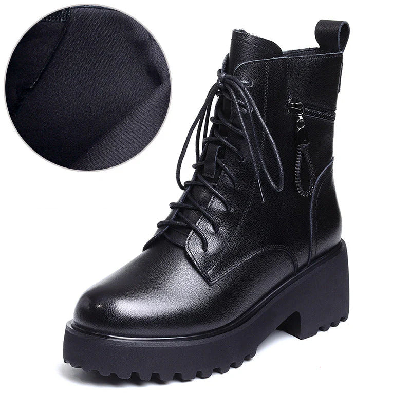 Stilla | Cozy Chic Dam Chunky Heel Pelsforede Vinterstøvler