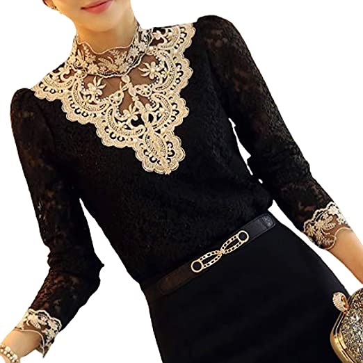 Skovae | Stilfuld Broderet Damebluse