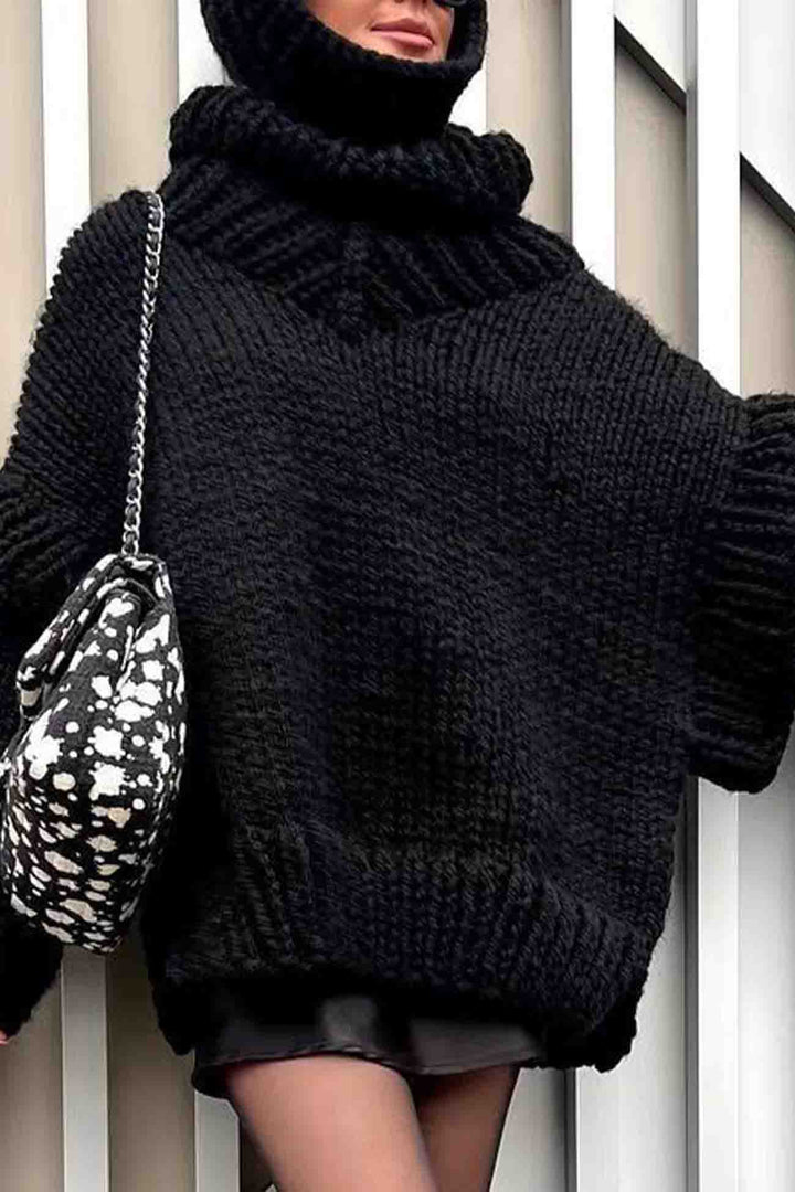 Stilla | Ensfarvet Pullover Med Lange Ærmer Og Pseudokrave