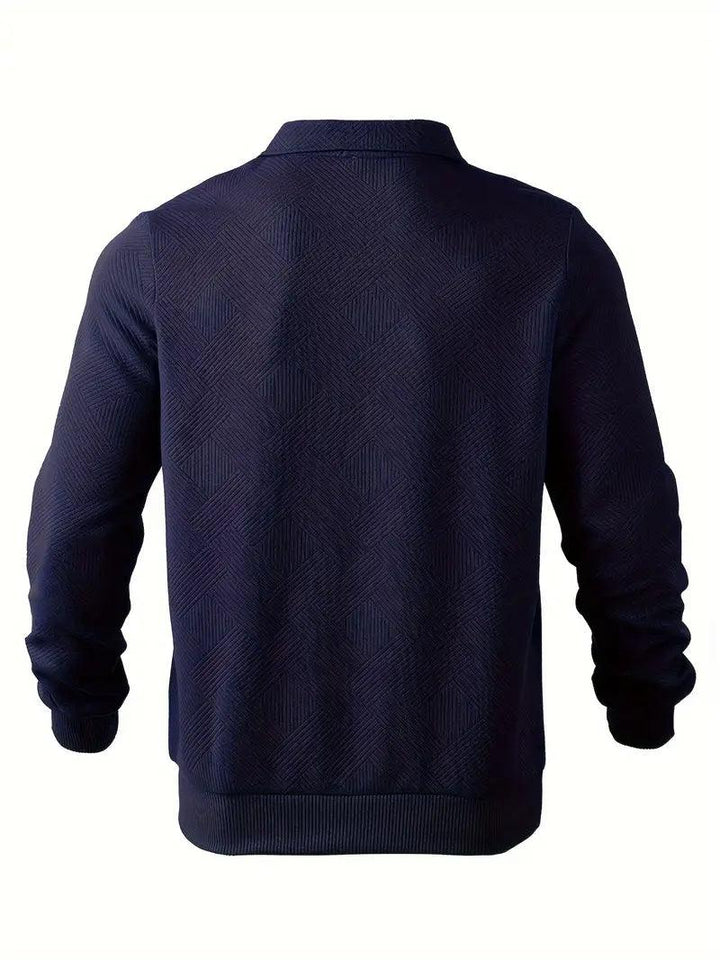 Stilla | Jacquard Halv-zip Sweatshirt