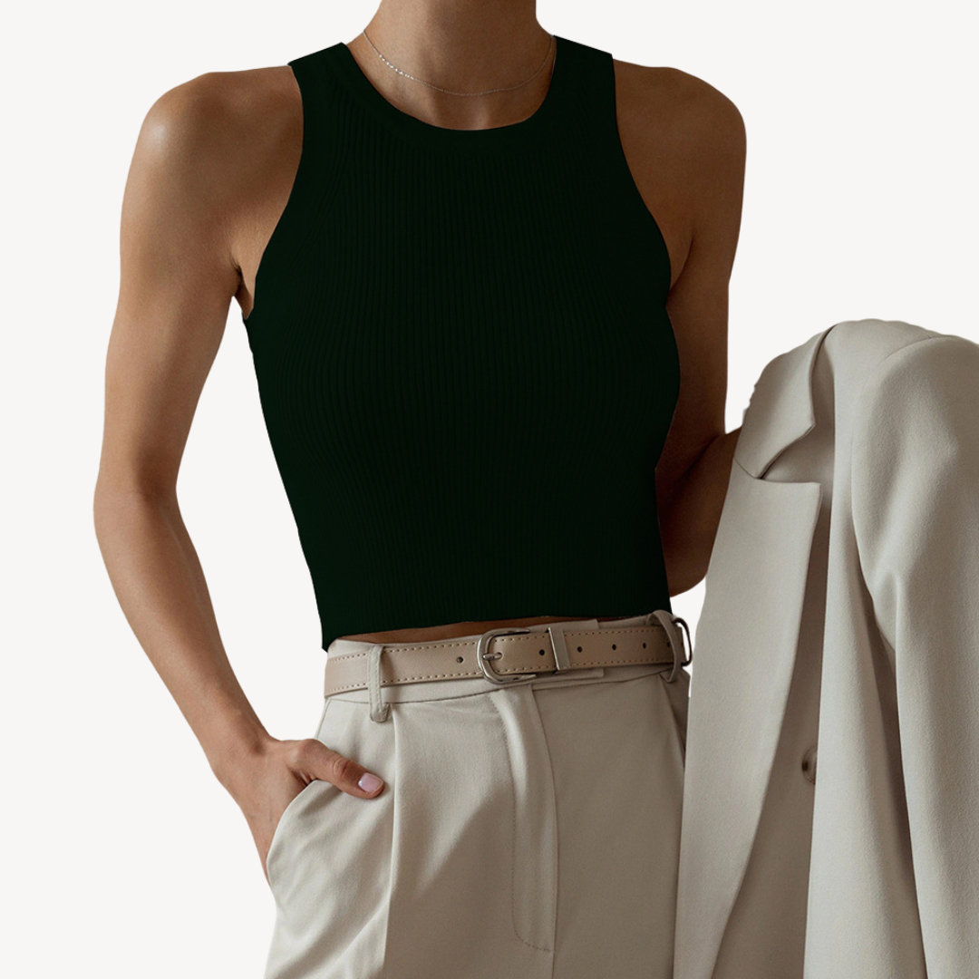 Stilla | Kvinders Ribbet Bomulds Tanktop