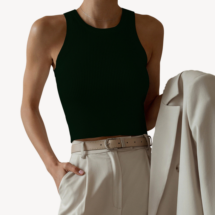 Stilla | Kvinders Ribbet Bomulds Tanktop