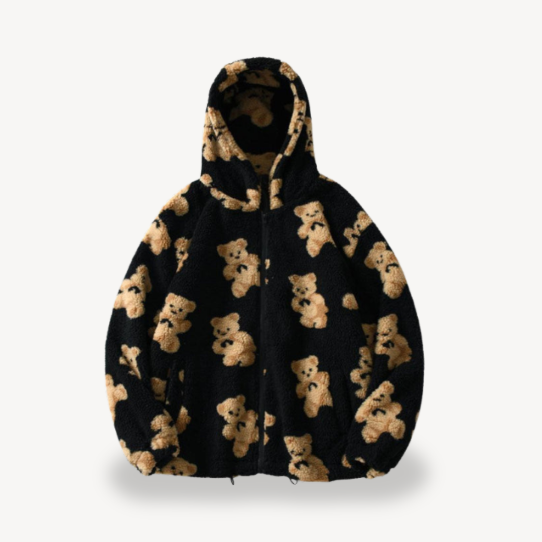 Stilla | Teddy Bear mønster hoodie til kvinder