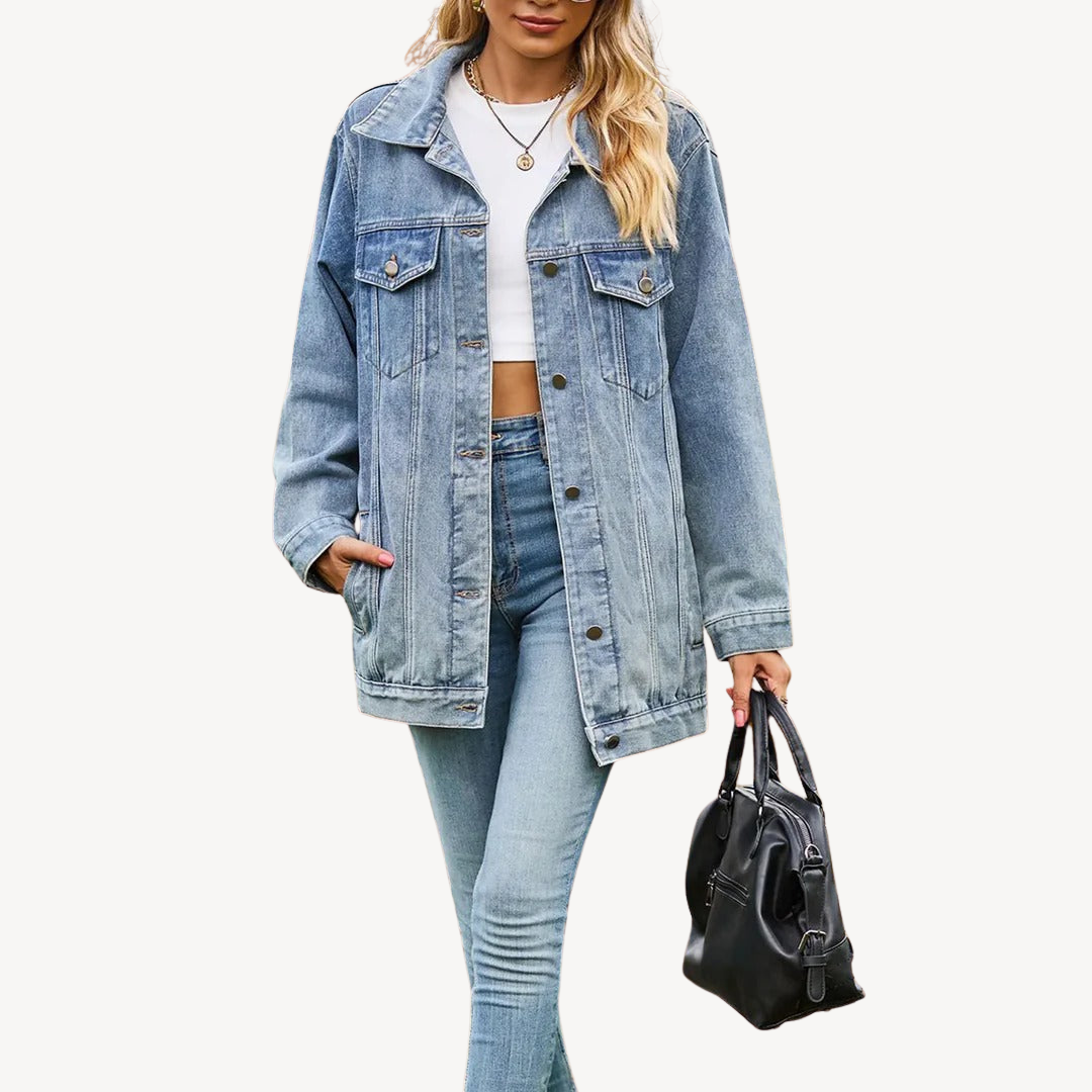 Stilla | Denim Skjortejakke til kvinder