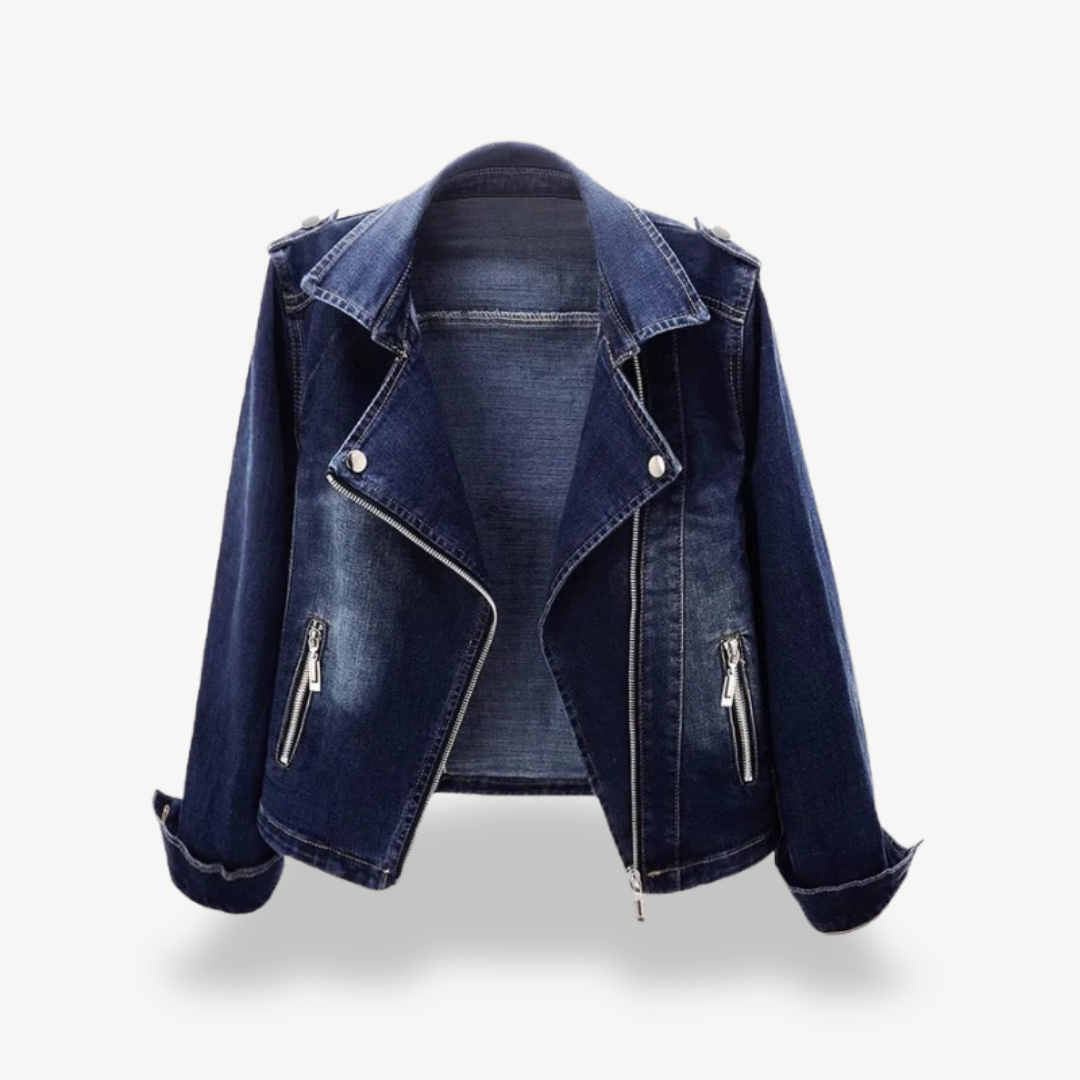 Stilla | Denim Bikerjakke til kvinder