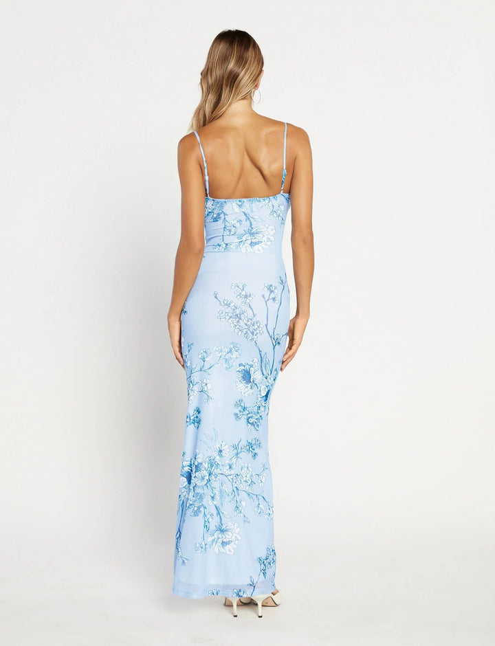 Stilla | Graceful Spaghetti Straps V-hals Maxi Kjole Kvinders