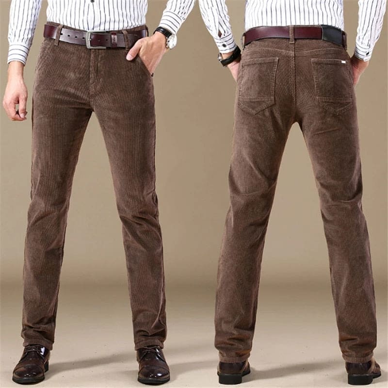 Stilla | Corduroy Standard Fit Tailored Skæring Hel Længde Bæltestropper