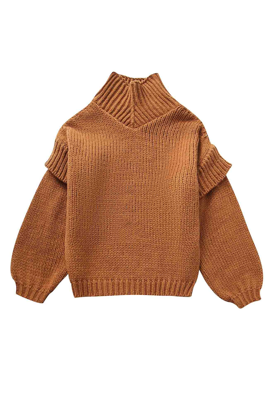 Stilla | Ensfarvet Pullover Med Lange Ærmer Og Pseudokrave